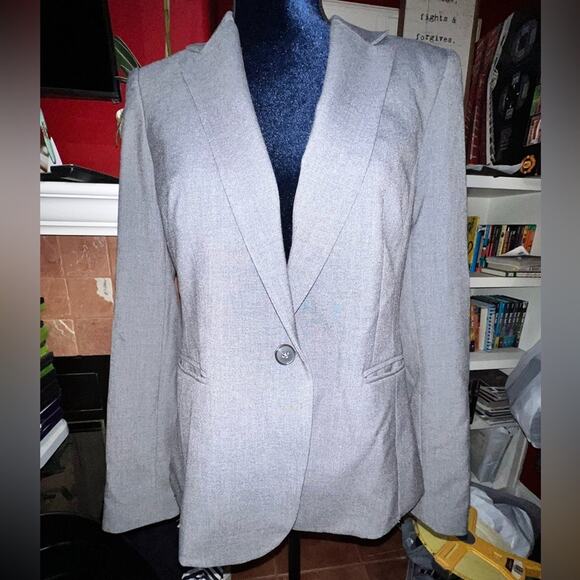 Worthington  Blazer dark Gray Fitted Button Closure Womens Size 10 - Picture 10 of 10